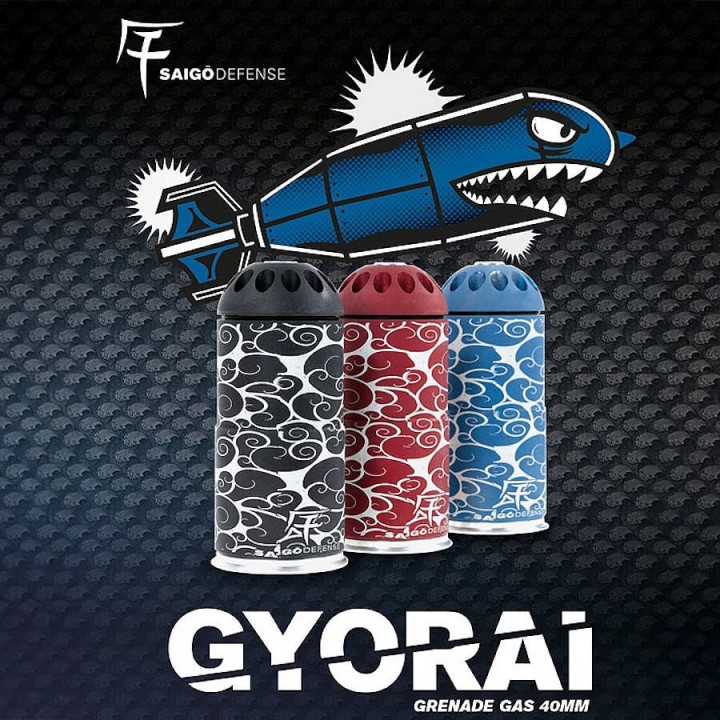 Saigo Gyorai CO2 Grenade - 120 BBs - Aluminum Shell