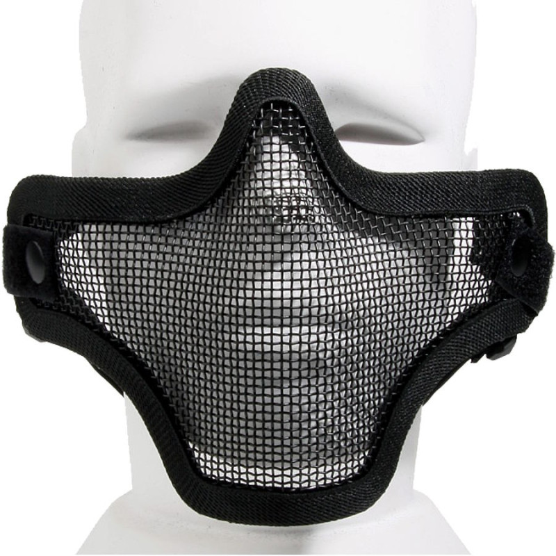 Metal mesh airsoft mask - Lightweight half-mask compatible with glasses