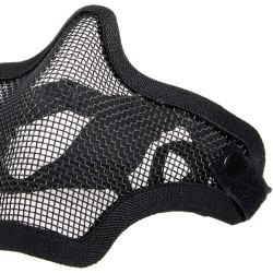 Metal mesh airsoft mask - Lightweight half-mask compatible with glasses
