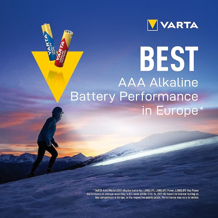 Blister 4 piles VARTA Longlife Power 1.5V AA LR6 haute puissance BEST