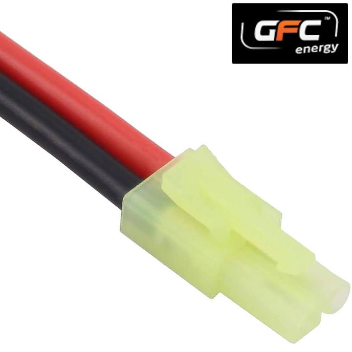 Rechargeable Airsoft Battery 9.6V 1600mAh - GFC Energy Mini Tamiya