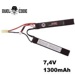 7.4V 1300mAh 15C LiPo battery - Duel Code for high-performance airsoft