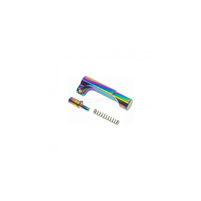 Match Grade Stainless Steel Mag Release - Rainbow