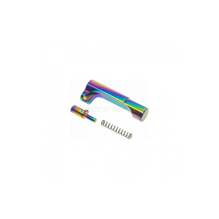 Match Grade Stainless Steel Mag Release - Rainbow