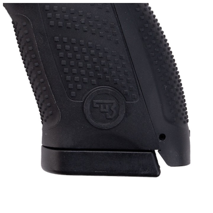 détail du grip texturé et hop-up réglable CZ P-10C