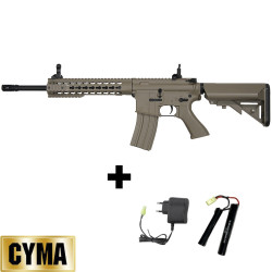 Replica Airsoft CYMA CM515 AEG M4 Keymod Tan - 1...