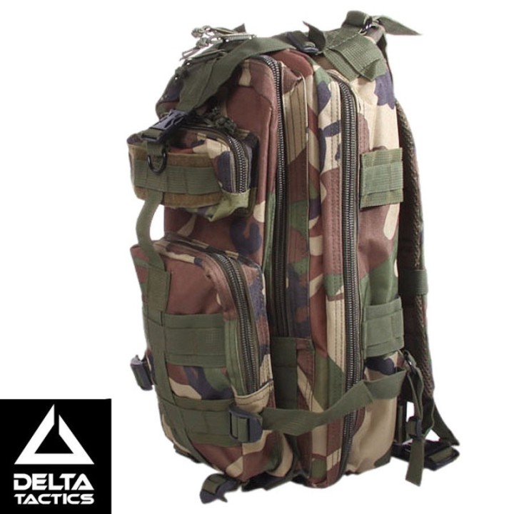 Sac militaire woodland 25L - Delta Tactics MOLLE outdoor résistant
