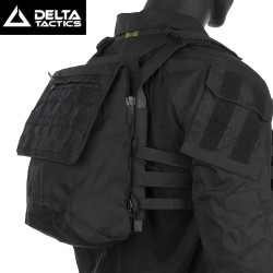 Black Delta Tactics Back Panel for Airsoft Vest