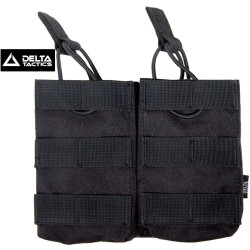 Double Airsoft Magazine Pouch Delta Tactics Black