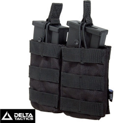 Double Airsoft Magazine Pouch Delta Tactics Black