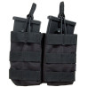 Double Airsoft Magazine Pouch Delta Tactics Black
