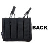 Double Airsoft Magazine Pouch Delta Tactics Black