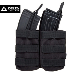 Double Airsoft Magazine Pouch Delta Tactics Black