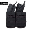 Double Airsoft Magazine Pouch Delta Tactics Black