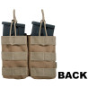 Double MOLLE pouch airsoft magazine Delta Tactics TAN