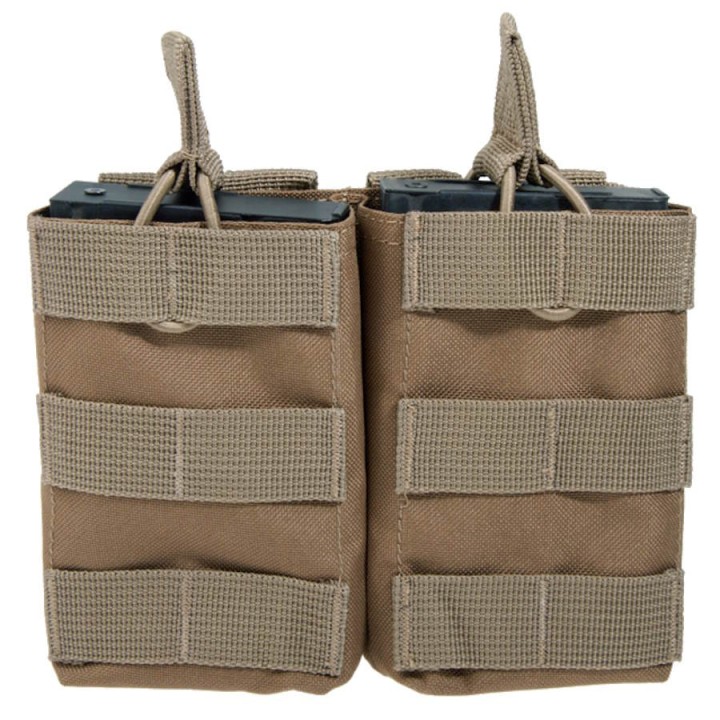 Double TAN Molle Airsoft Magazine Pouch - Tactical Accessory