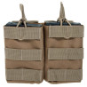 Double MOLLE pouch airsoft magazine Delta Tactics TAN