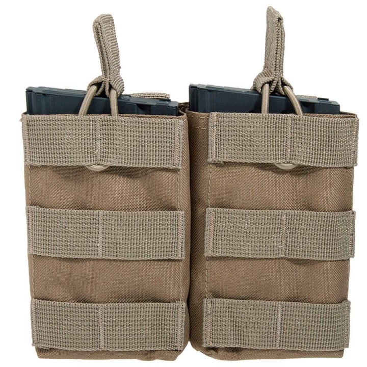 Double TAN Molle Airsoft Magazine Pouch - Tactical Accessory