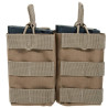 Double MOLLE pouch airsoft magazine Delta Tactics TAN