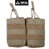 Double MOLLE pouch airsoft magazine Delta Tactics TAN