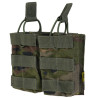 Double Airsoft Magazine Pouch Delta Tactics Camo/Woodland