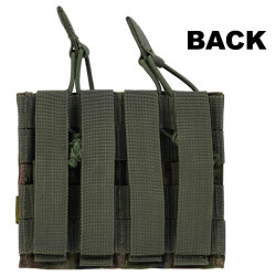 Double Airsoft Magazine Pouch Delta Tactics Camo/Woodland