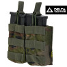 Double Airsoft Magazine Pouch Delta Tactics Camo/Woodland