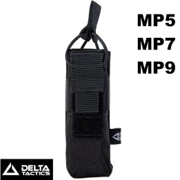 Delta Tactics Black Magazine Pouch for MP7/MP5/MP9