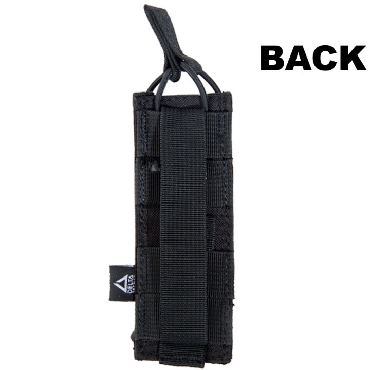 Poche tactique porte-chargeur simple MP5 MP9 avec élastique de rétention et système MOLLE