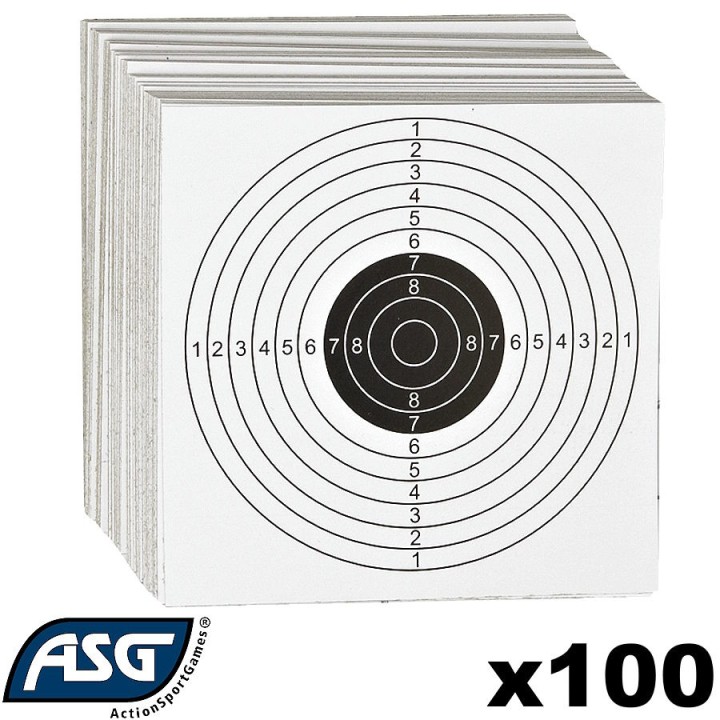 ASG Cardboard Targets 14x14cm (Pack of 100)  | Airsoft Shooting