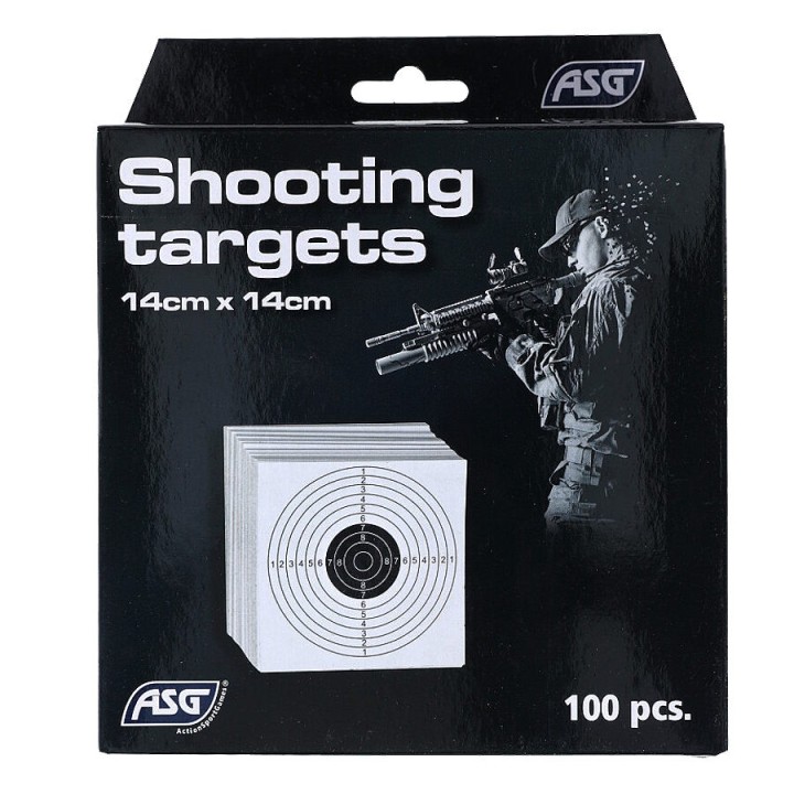 ASG Cardboard Targets 14x14cm (Pack of 100)  | Airsoft Shooting