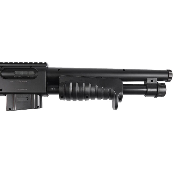 Détails tactiques du fusil à pompe manuel asg.