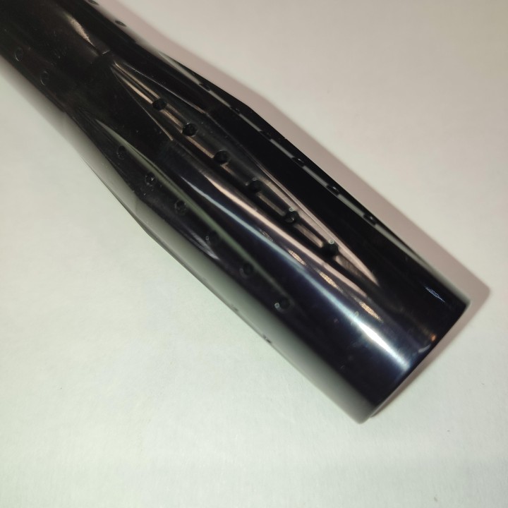 Canon paintball 9 pouces Black Spyder Silver Black Eagle