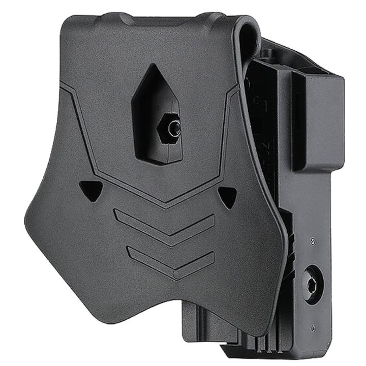 Universal Airsoft Pistol Holster with Rail & Retention
