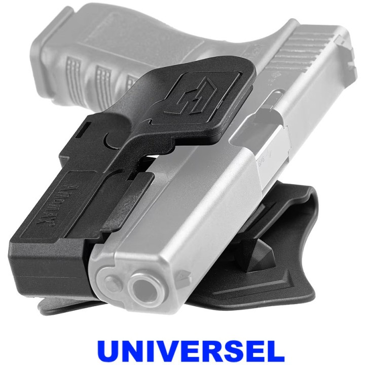 Universal Airsoft Pistol Holster with Rail & Retention