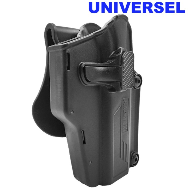 Holster universel pistolet airsoft configuration cuisse Amomax