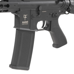 Combo Airsoft AEG Kenji Court Noir - Pack Prêt à Jouer Saigo Defense