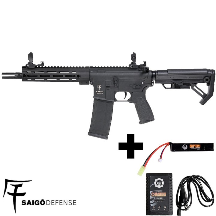 Electric airsoft replica, SHINOBI NOIR SAIGO DEFENSE, V2 gearbox