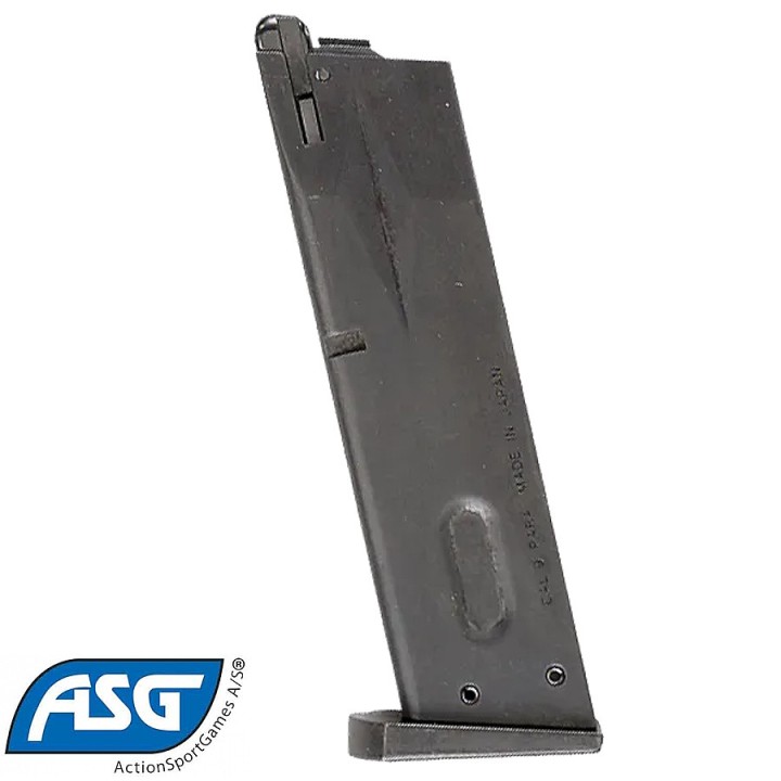 Chargeur airsoft GBB M9 25 billes métal noir ASG 12632
