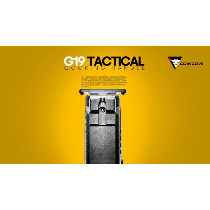 G19 Tactical Cocking Handle - Silver
