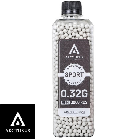 Bouteille de billes Arcturus RS SPORT Match Grade 0.32g blanches