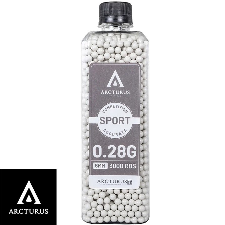 billes airsoft 0.28g Arcturus RS SPORT bouteille 3000 BBs