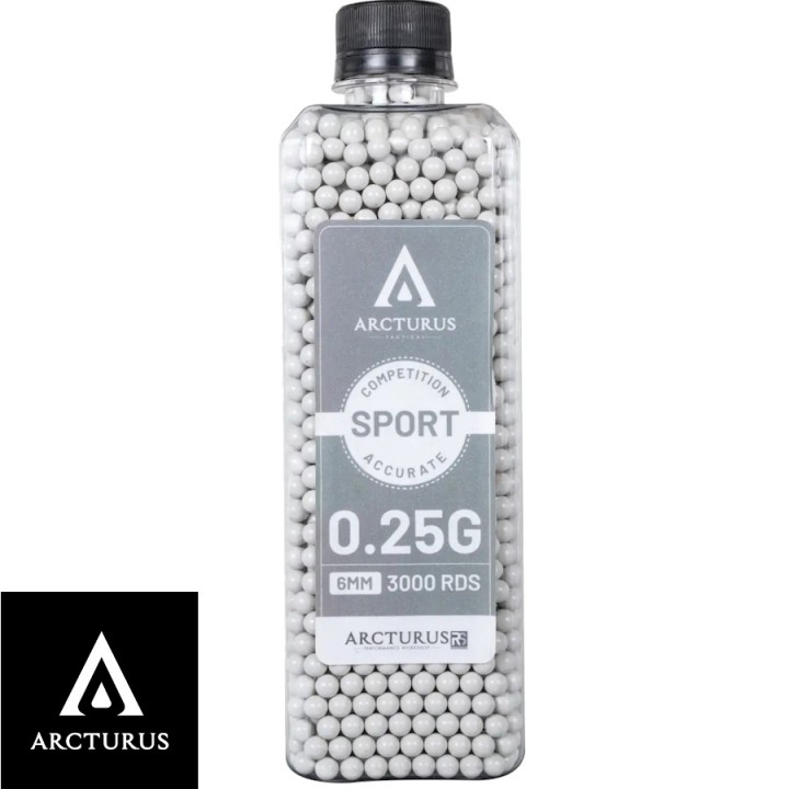 Bouteille de 3000 billes airsoft Arcturus RS SPORT Match Grade 0.25g