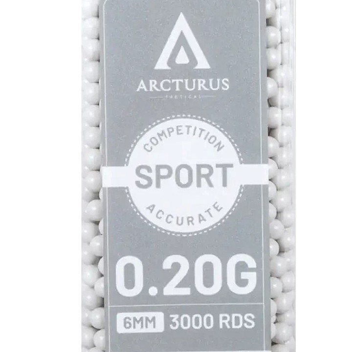 Bouteille de 3000 billes airsoft 0.20g haute précision Arcturus