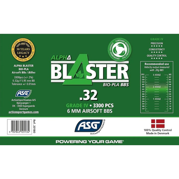 ASG Alpha Blaster PLA BBs - 3300 Biodegradable Pellets