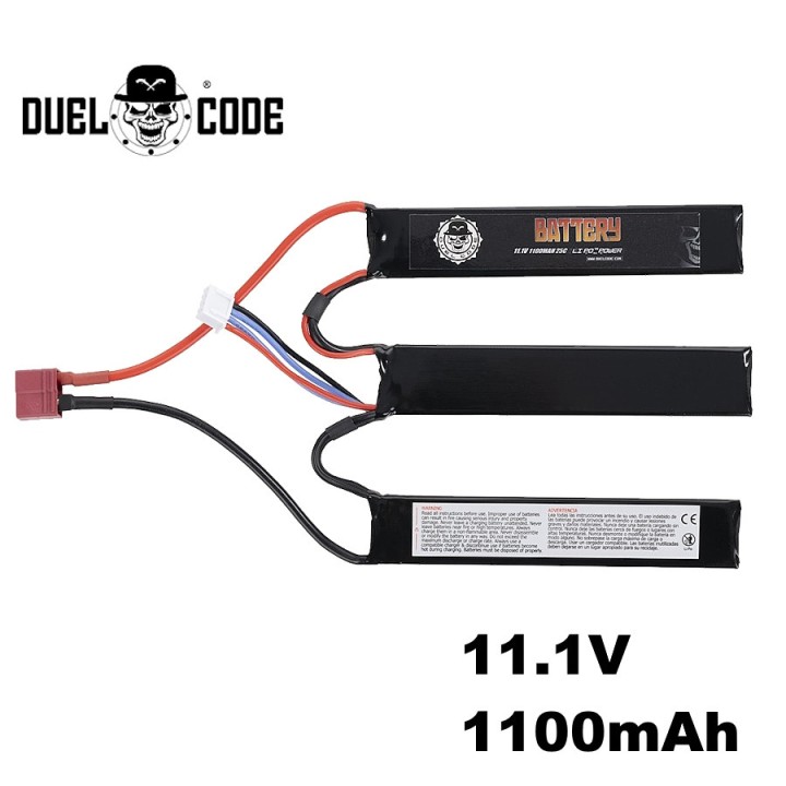 Batterie LiPo 11.1V 1100mAh format 3 sticks Duel Code