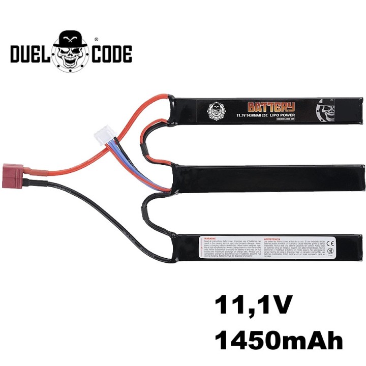 LiPo Battery 11.1V 25C T-Dean Duel Code | Airsoft AEG