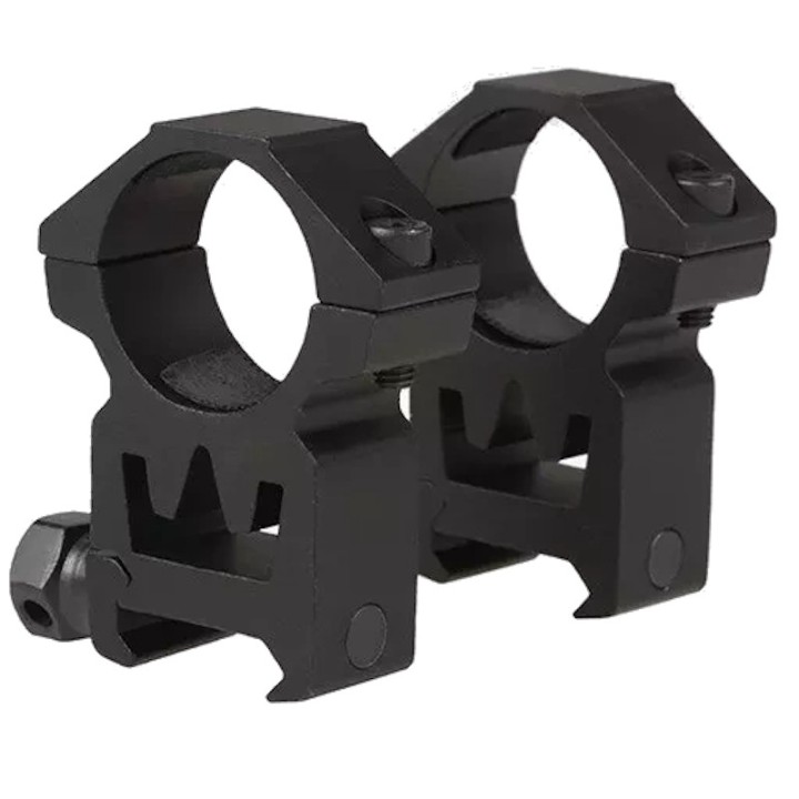 Support lunette 25mm rail haut airsoft Black Eagle noir mat