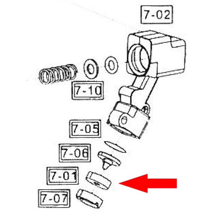 ASG #7-01 Joint vert chambre de valve pour pistolet Bersa et Dan Wesson