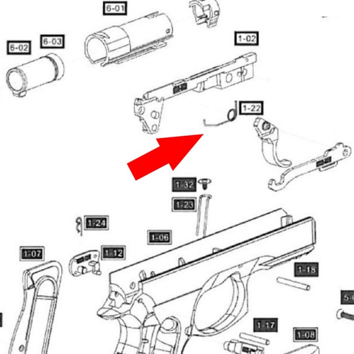 ASG 15564 CZ75D TRIGGER SPRING - PART 1-22